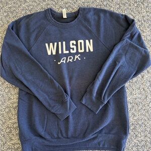 Wilson, Arkansas Women’s Navy Crewneck Sweatshirt